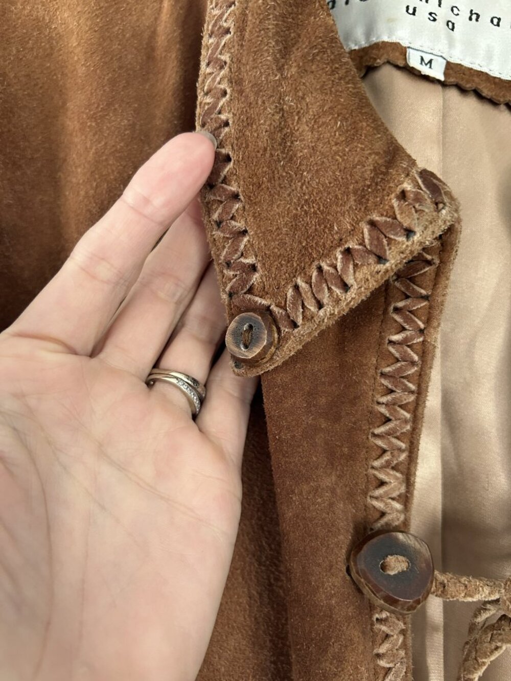 Vintage Alan Michaels Brown Leather Suede women’s Jacket - Picture 5 of 8